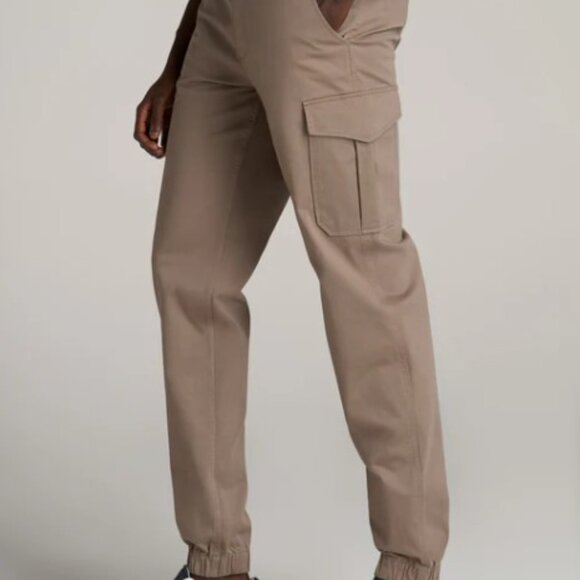 American Tall – Size 28T Camo Green – TAPERED-FIT Stretch Cotton Cargo Jogger Pa - Picture 5 of 7